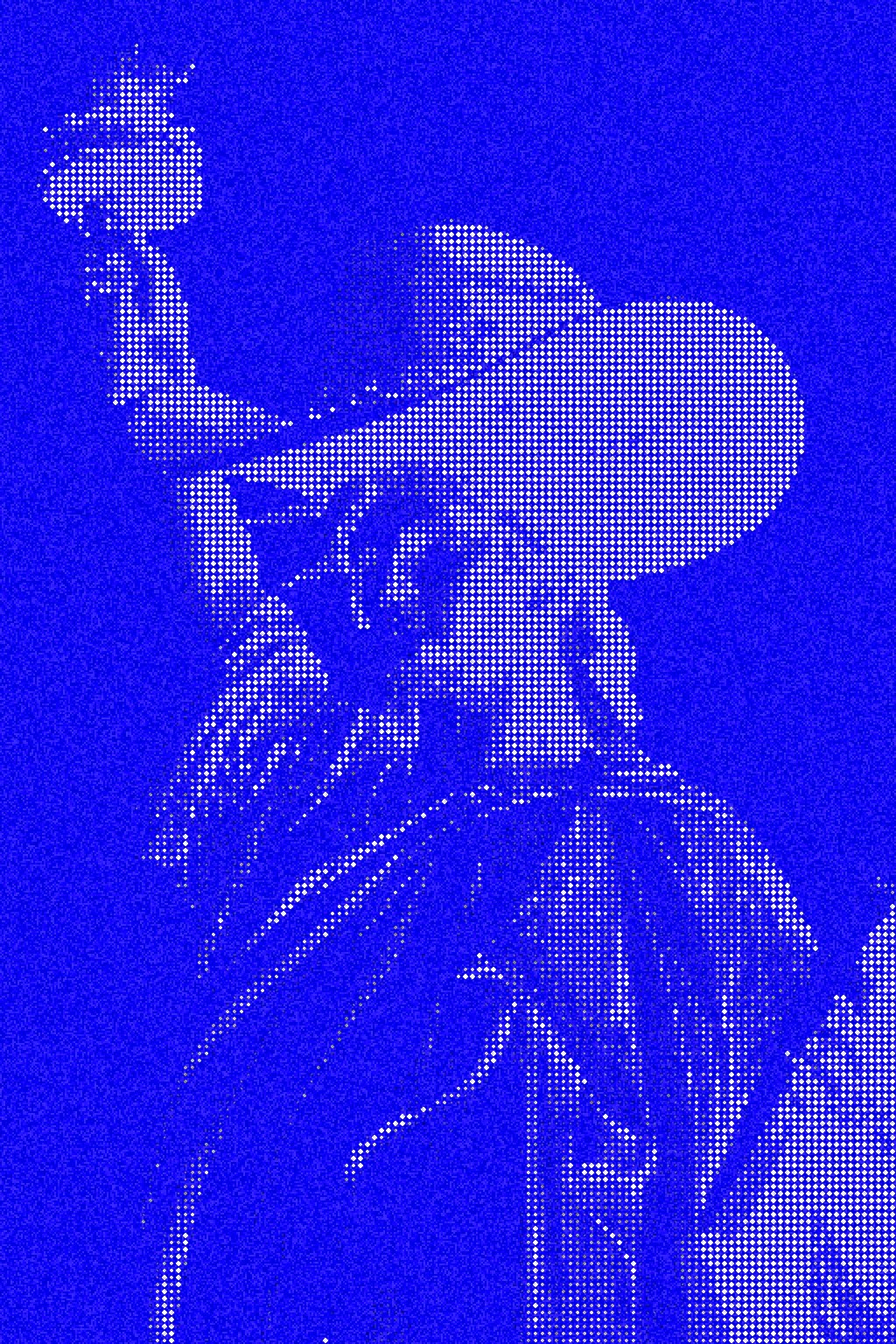 Blue Halftone Background